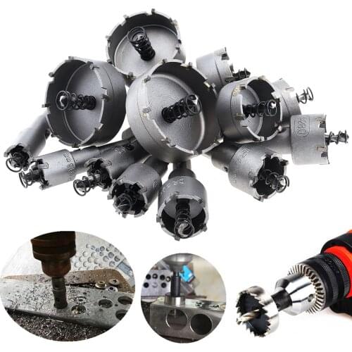 Universal HSS Hole Saw Drill Bit Set Carbide Tip Hole Saw Cutter Head For Wood/Metal Working Core Drill Bit Cutter Tools