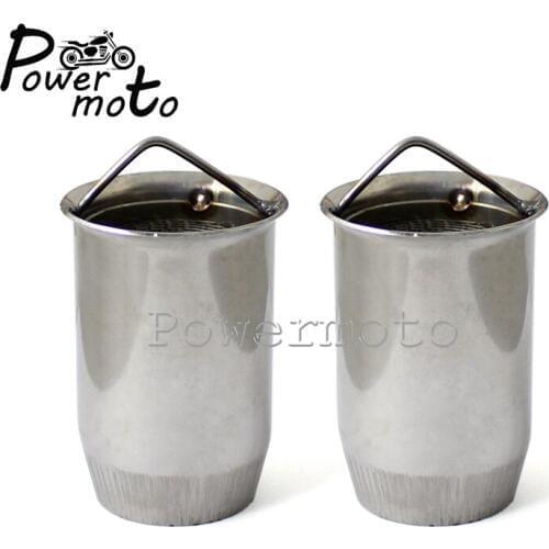 2PCS Universal Motorcycle Adjustable Removable Exhaust Muffler Insert Noise Sound Eliminator For Harley Cafe Bobber Chopper