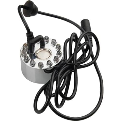 12-LED Lights Water Pond Fountain Mist Maker Machine Fogger Mister Humidifier