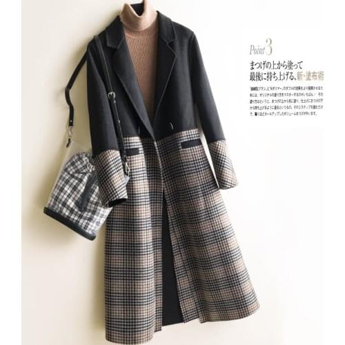 蒙跃 Women's Plaid Coats