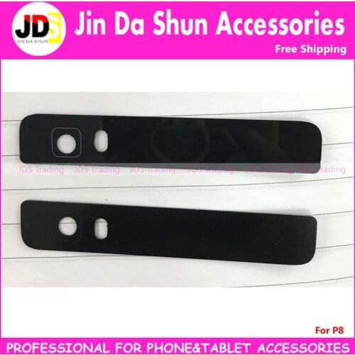For Huawei P8 P8 Lite Parts Back Camera Banner Glass Lens Cover Housing Top Camera Glass Lens with Adhesive Gule Black/White