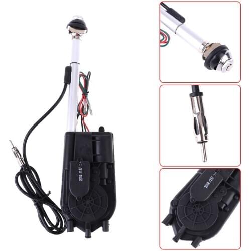 12V Universal Car Auto AM FM Radio Electric Power Automatic Antenna Aerial Kit