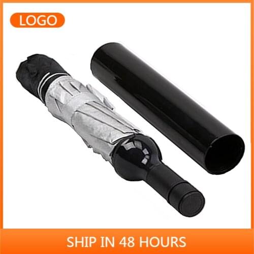 2020 New Creative Women Wine Bottle Umbrella 3 Folding Sun-rain UV Mini Umbrella For Women Men Gifts Rain Gear Umbrellas 3