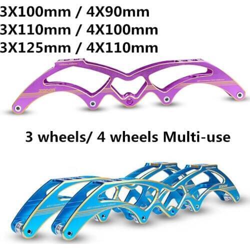 3 Wheels Marathon Inline Speed Skates Frame 3X125mm 3X110mm 3X100mm 125mm 110mm 4X90MM 4X100MM 4X110mm 110MM Multi-purpose Base