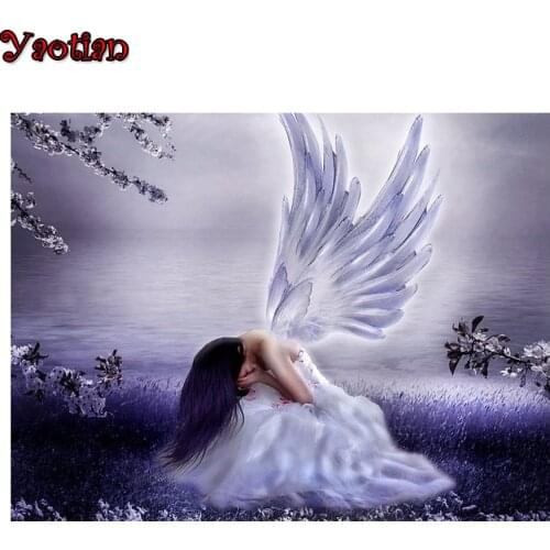 5D Diamond Painting diamond embroidery full square Round drill Angel woman landscape Cross Stitch Kit Needlework Wall Decor Gift