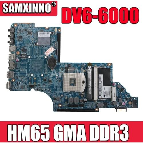705194-001 707432-001 Main Board For Hp Pavilion DV6 DV6-6000 Laptop Motherboard HM65 GMA DDR3 Free CPU