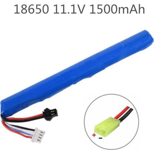 1 Limskey Power RC Lipo battery 11.1V 1500MAH 30C AKKU Mini Airsoft Gun Battery 3s 18650 RC model 40C Battery With Tamiya Plug