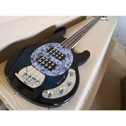 Free shipping Quality Music Man 4 strings Electric Bass Deep blue Electric Guitar Active pickups in stock 62