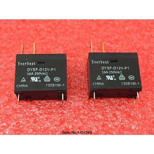 Free Shipping 100% new original relay 20pcs/lot DYSF-D12V-P1 16A/250VAC Can replace F5-S-12V JQX-25F
