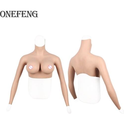 D E cup With Arm Realistic Fake Boobs Artificial Silicone Breast Form Enlarge For Trandsgender Crossdresser Dragqueen Shemale