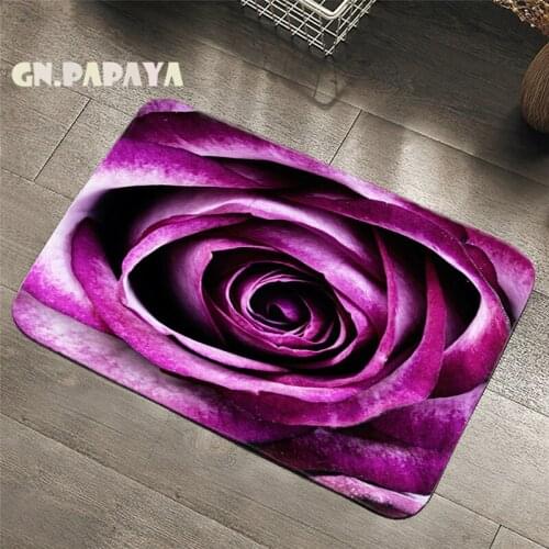 Nordic fresh Style flower Carpet bohemian Bathroom Floor Mats Toilet Rugs Kitchen Area Rug rose flower Pad Absorbent Door Mat
