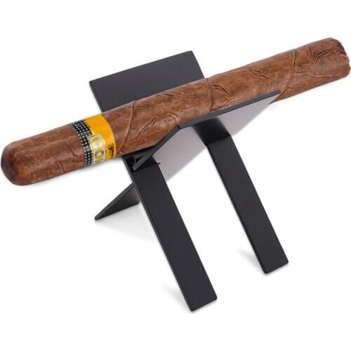 Stainless Steel Folding Cigar Holder Cohiba Black Silver Cigarette Display Stand Bracket Rack Household Smoking Accessories