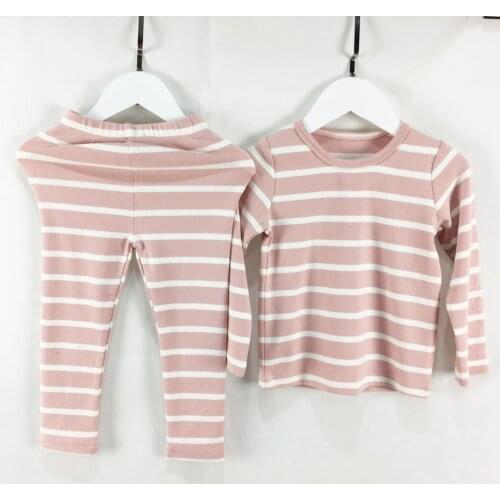 2019 New Arrival Boys Girls Clothes Children Pure Cotton Set Fitted with Full Sleeve Kids Soft Autumn Winter Pajamas Clothing