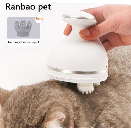 Electric Head Massager Multifunctional Pet Cat Dog Massager Vibrating Scalp Body Deep Massage Prevent Hair Loss Relieve Stress