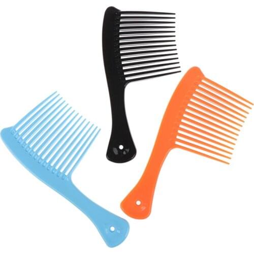 Large Wide Tooth Combs Of Hook Handle Detangling Reduce Hair Loss Comb Pro Hairdress Salon Dyeing Styling Brush Tools 3 Color