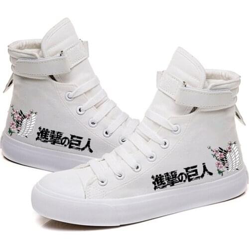 Anime Attack on Titan Printed High Top Canvas Shoes Cozy Sneakers Anime Shoes