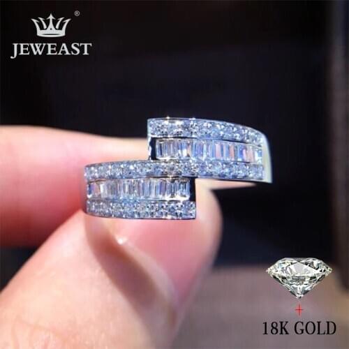 Natural Diamond 18K Gold Pure Gold Ring Beautiful Gemstone Ring Good Upscale Trendy Classic Party Fine Jewelry Hot Sell New 2020