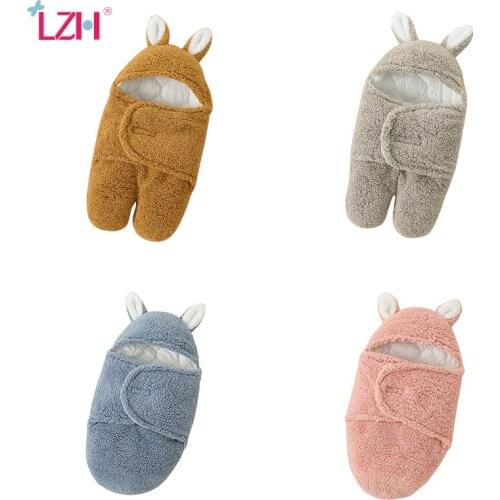LZH 2021 Winter Discharge Envelope Autumn Sleeping Bag For Newborns From 0-3 Months Baby Girls Hug Bag Infant Boys Accessories
