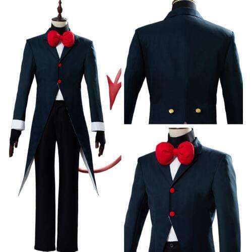 Hazbin Cosplay Hotel Helluva Boss Moxxie Cosplay Costume Adult Tuxedo Uniform Outfit Halloween Carnival Costume