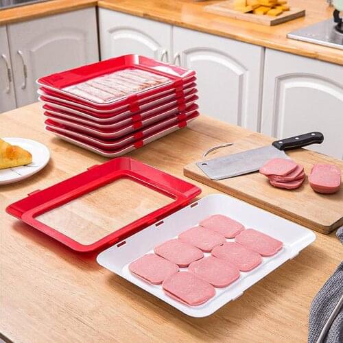 Kitchen Vacuum Preservation Tray Food Fresh Keeping Box with Lid Fresh Spacer Organizer Food Preservate Food Storage
