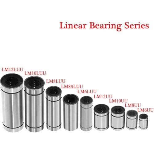 2pcs/lot Linear Ball Bearings LM6LUU/LM8LUU/LM10LUU bearings crossword clue Bush Bushing 3D Printers Parts Aluminum Accessories