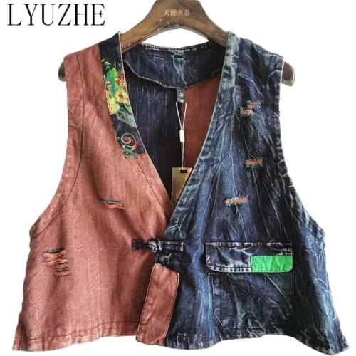 Женские джинсовые жилеты LYUZHE China At AliExpress