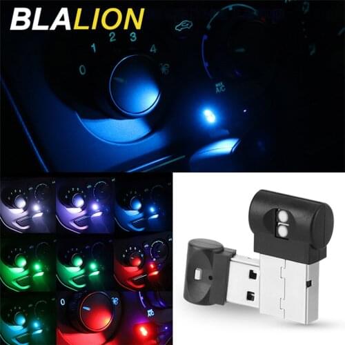 Mini USB LED Car Lights Interior Atmosphere Lights Decorative Lamp Modeling Lights Button Control Colorful Lamp Auto Accessories