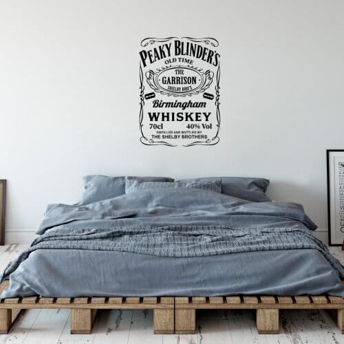 Pub Bar Wall Decal Peaky Blinders Drink Whiskey Alcohol Fun Wall Sticker Vinyl Decals for Home Bar Decoraton Accessories DW11457