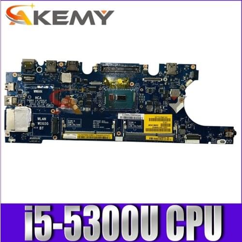 Original laptop Mainboard For DELL Latitude E5250 i5-5300U CN-07WRRW 07WRRW LA-A891P SR23X DDR3 MOTHERBOARD