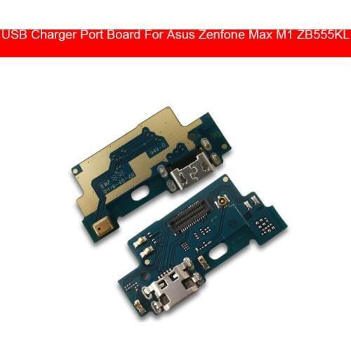 USB Charger Port Board For Asus Zenfone Max M1 ZB555KL Charging Dock Plug Connector With Mic Flex Cable Board Replacement