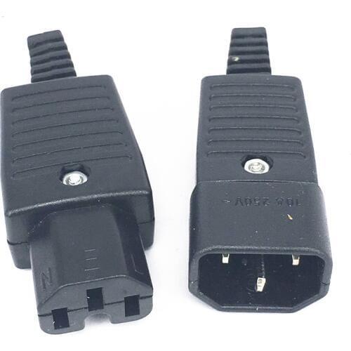 250v 10a IEC320 C13 C14 C15 AC PDU UPS wired power outlet inline cable assemble install electrical Panel Receptacle AC socket