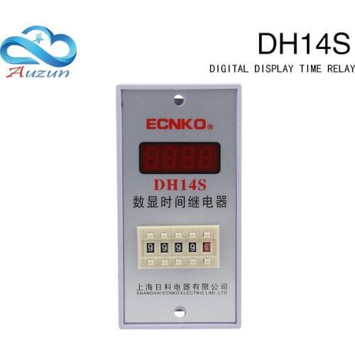 Digital display time relay DH14S can be adjusted 220V 380V time controller Delay range 0.01 s-9999h