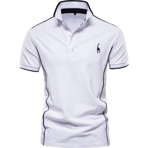 Mens Shirts Stand Collar Embroidery Polo Shirt Men New Summer High Quality Men Polo Shirts Casual Business Social Short Sleeve