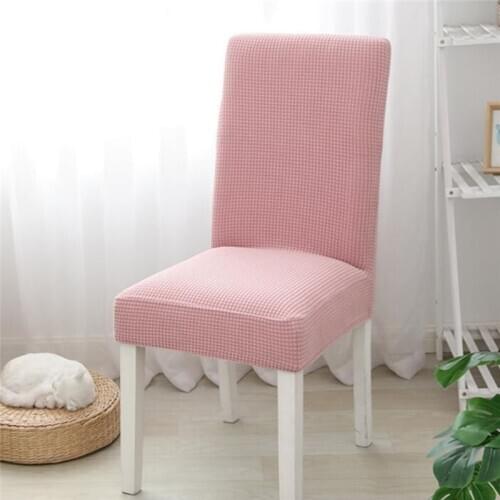 Super Soft Polar Fleece Fabric Chair Cover Elastic Spandex Chair Covers For Dining Room/Kitchen Stretch Chair Cover With Back
