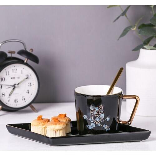 Light luxury European coffee cup dish ceramic coffee cup set afternoon tea cup simple Mug factory direct sales