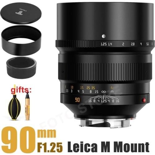 TTArtisan 90mm F1.25 Lens MF Fixed Lens Full Fame M-M Portraiture Lens for Leica M Mount Camera M240 M3 M6 M7 M8 M9 M9p M10