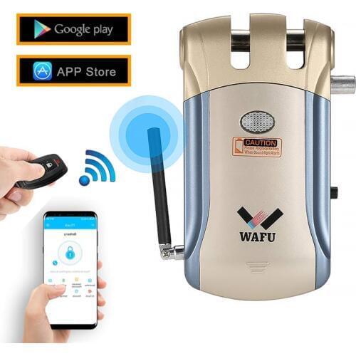 Smart Door Lock Wireless Control Home Security Door Support Remote Control Unlock And Indoor Button And Mobile App Unlocks Locks