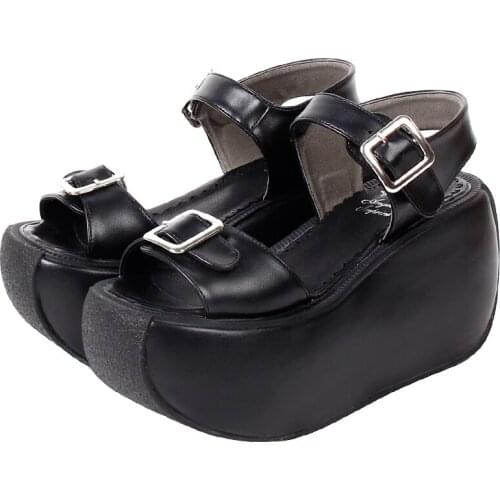 Angelic imprint woman lolita cosplay punk shoes lady high heels pumps girl princess summer dress party sandals 8477 new heels PU