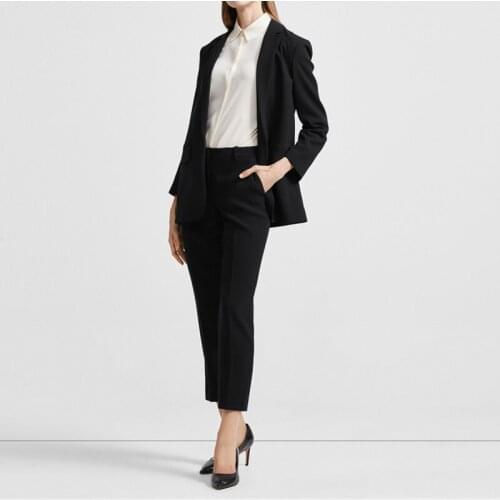 New Elegant Office Work Wear Pant Suits OL 2 Piece Sets Single Breasted Blazer Jacket & Trousers Suit For Women Set Custom Made