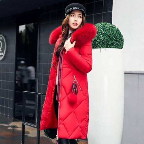 Women Winter Thicken Overcoats Casual Loose Outerwear Fur Hooded Parka Cotton Warm Jackets Oversized Snow Wear Female
