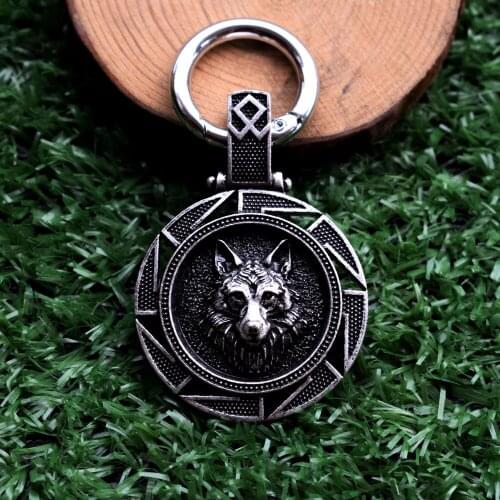 10pcs viking wolf keychain Animal Keychain Wolf Lover Gifts