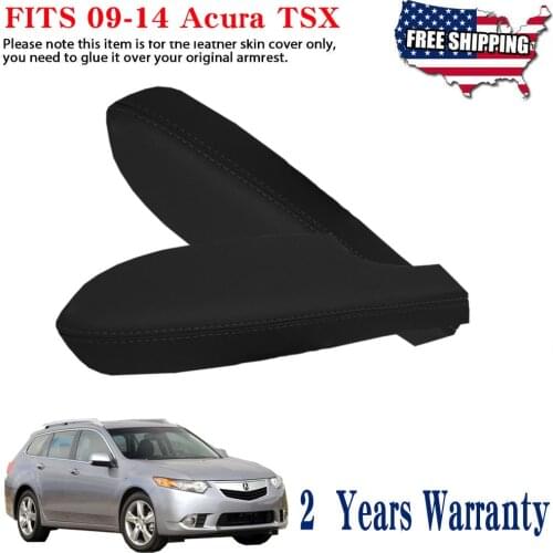 2Pcs Fit For ACURA TSX 2009-2014 Car Front Door Armrest Cover Stitching PU Leather Surface Shell Trim Car styling