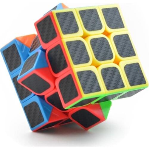 3x3x3 5.7CM Speed Magic Cube Carbon Fiber Fluorescence Color Magic Cubes Educational Anti-pressure Puzzle Toy for Kid Adult