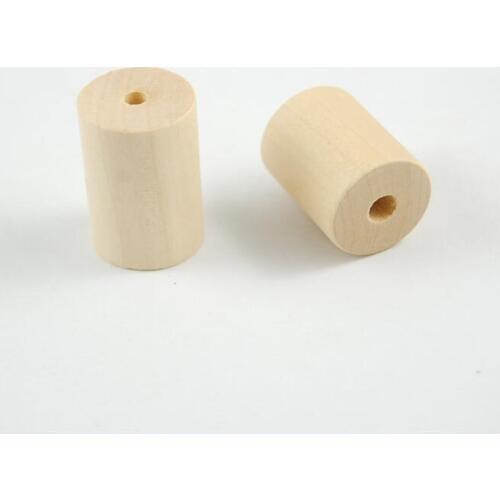 50pcs/lot 20x25 20x30 20x40mm Unfinished Cylinder Wood Beads Tube Natural Wooden Beads Jewelry Making Accessories DIY Craft