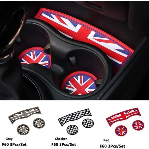 Union Jack Car Cup Holder Coaster Non slip Pad Mat For Mini Cooper S JCW Clubman F54 F55 F56 F60 Countryman Interior Decoration