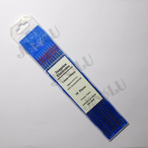 Free shipping 100PCS TIG welding WT20 Thorium tungsten electrode red head 1.6*150mm 1/16" inch