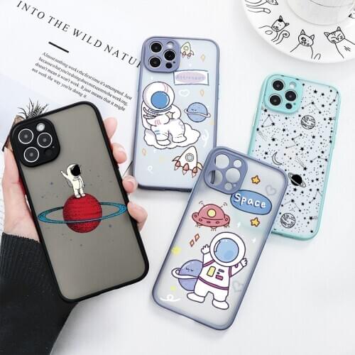 Phone Case For Huawei P40 Lite P30 P20 Pro P Smart Z Y9 Prime Y7 2019 Nova 6 SE Cute Cartoon Space Astronaut Phone Case Capa
