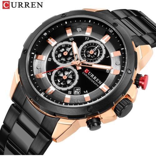 CURREN Watch Men Fashion Quartz Clock Mens Watches Luxury Famous Top Brand Steel Business Waterproof Watch Relogio Masculino