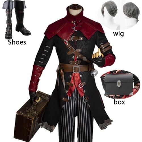 Game Identity V Cosplay Costumes Exorcist Embalmer Aesop Carl Cosplay Costume Custom Made For Halloween Christmas and wig Shoes