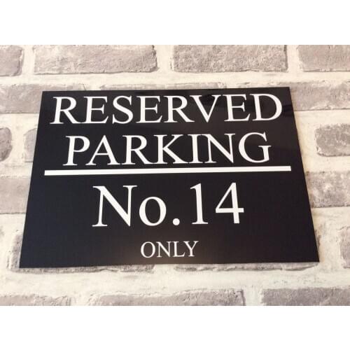 PERSONALISED CUSTOM ACRYLIC PRIVATE NO PARKING SIGN WEATHERPROOF - 4 x Sizes